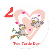 12 days two turtle doves stickers