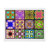 12 Different Tea Bag Tiles - Origami Folding Flyer Design