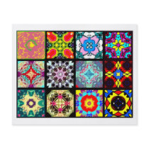 12 Different Tea Bag Tiles - Origami Folding Flyer Design