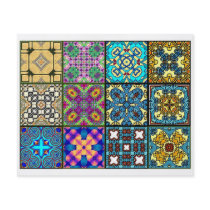 12 Different Tea Bag Tiles - Origami Folding Flyer Design