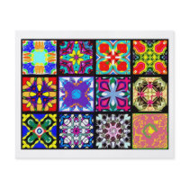 12 Different Tea Bag Tiles - Origami Folding Full Color Flyer