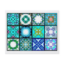 12 Different Tea Bag Tiles - Origami Folding Flyer Design