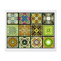 12 Different Tea Bag Tiles - Origami Folding Flyer Design