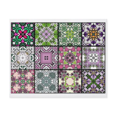 12 Different Tea Bag Tiles - Origami Folding Flyers by ArtbyJean