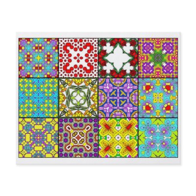 12 Different Tea Bag Tiles - Origami Folding Flyer by ArtbyJean