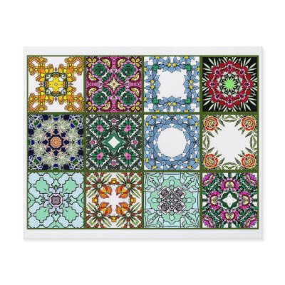 12 Different Tea Bag Tiles - Origami Folding Full Color Flyer by ArtbyJean