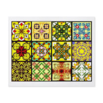 12 Different Tea Bag Tiles - Origami Folding Flyer Design
