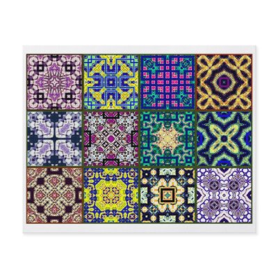 12 Different Tea Bag Tiles - Origami Folding Full Color Flyer by ArtbyJean