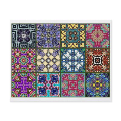 12 Different Tea Bag Tiles - Origami Folding Personalized Flyer by ArtbyJean