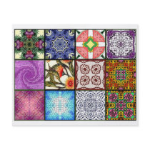 12 Different Tea Bag Tiles - Origami Folding Flyer