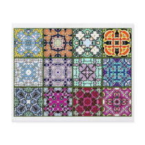 12 Different Tea Bag Tiles - Origami Folding Personalized Flyer