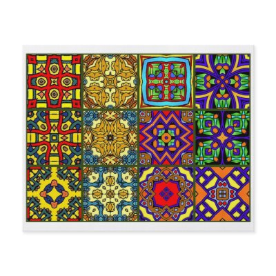 12 Different Tea Bag Tiles - Origami Folding Flyers by ArtbyJean