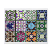 12 Different Tea Bag Tiles - Origami Folding Flyer Design