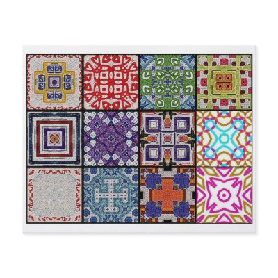 12 Different Tea Bag Tiles - Origami Folding Flyers by ArtbyJean
