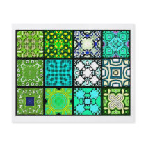 12 Different Tea Bag Tiles - Origami Folding Custom Flyer