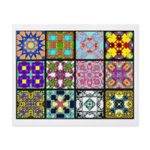 12 Different Tea Bag Tiles - Origami Folding Custom Flyer