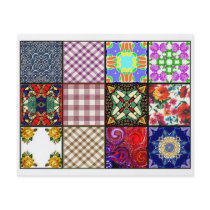 12 Different Tea Bag Tiles - Origami Folding Custom Flyer