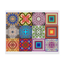 12 Different Tea Bag Tiles - Origami Folding Flyers