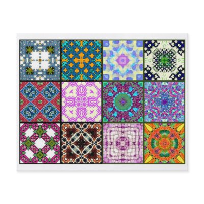 12 Different Tea Bag Tiles - Origami Folding Custom Flyer by ArtbyJean