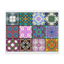 12 Different Tea Bag Tiles - Origami Folding Custom Flyer