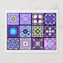 12 Different Tea Bag Tiles - Origami Folding Flyer Design