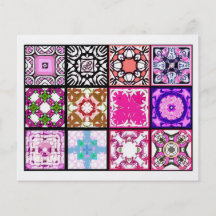 12 Different Tea Bag Tiles - Origami Folding Flyer Design
