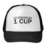 12 DISCIPLES, 1 CUP Funny Last Supper T-Shirt Mesh Hats