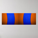 12 Double Blue & Orange Print