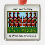 12 Drummers Drumming Christmas Ornament