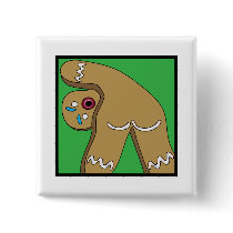 12 Farts of Christmas Gingerbread Pinback Button