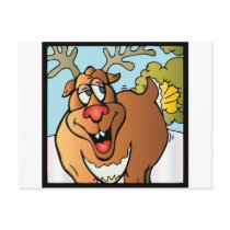 12 Farts of Christmas Reindeer postcards