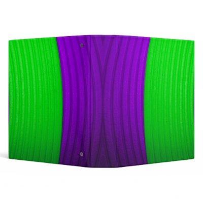 12 Green & Purple Stripes 1.5" Avery Binder by colourmatt