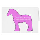 postcard - Draft Horses! There's nothing like having 17 hands between your legs. Funny draft horse saying with an attitude that only people who love large draft horse breeds will understand: Belgian, Clydesdale, Friesian, Gypsy Vanner, Percheron, Shire. Unique draft horse breeds designs & funny sayings on equestrian apparel & equine gifts for horse lovers from DA Horse Gifts .com