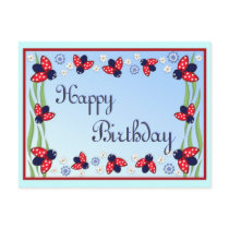 12 ladybugs post cards