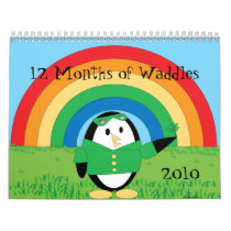 12 Months of Waddles the Penguin Calender calendars