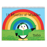 12 Months of Waddles the Penguin Calender calendars