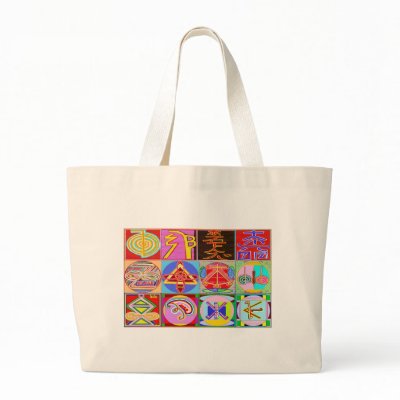 12 Reiki n Karuna Reiki Healing Designs Canvas Bags by doonagiri