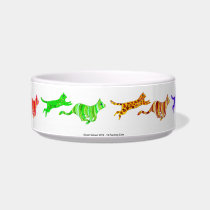 12 Running Cats Pet Bowl Cat Food Bowls