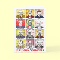 12 Russian Composers cards