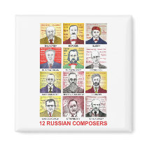 12 Russian Composers Fridge Magnet
