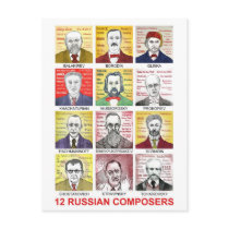 12 Russian Composers Post Card