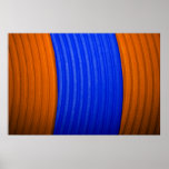 12 Single Blue & Orange Print