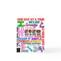 12 STEP SLOGANS IN COLOR GREETING CARD