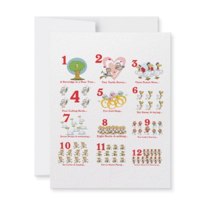 12 twelves days of christmas complete personalized announcement by doonidesigns