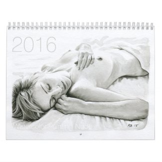 12 Watercolor Painting Nude Calendar 2016