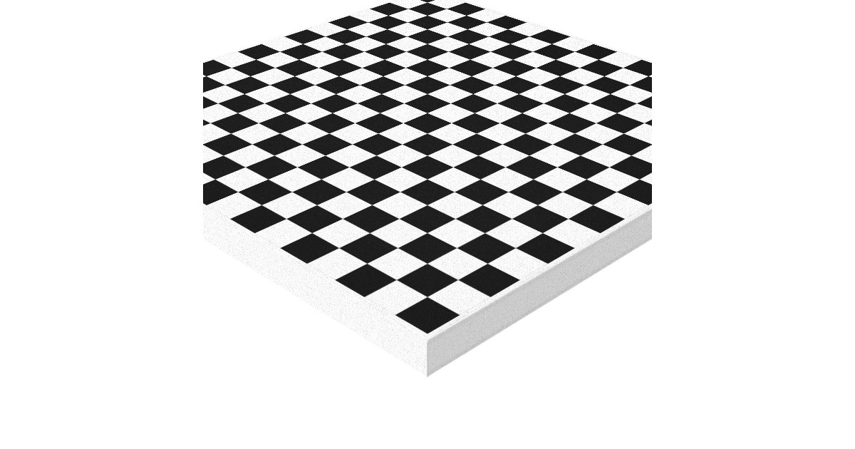 12" x 12", .75", Checkerboard 16x16 Canvas | Zazzle