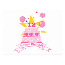 12 Year Old Birthday Cake Post Card