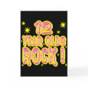 12 Year Olds Rock! (Pink) Greeting Card