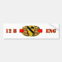 12B 1st Cavalry Division Bumper Sticker