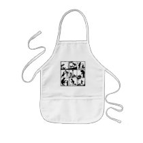 12b Vintage Pets in Silhouette aprons